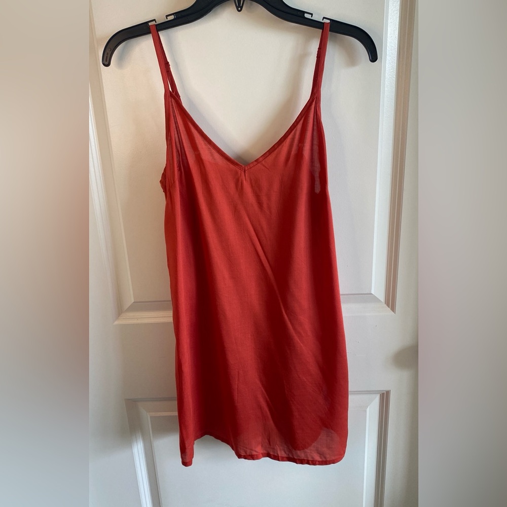 FARM Rio Burnt Orange Slip Dress Size XS Resort Vacation Coastal Cowgirl
